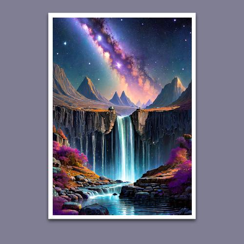 Celestial Falls - Art Print - Metal Poster - Canvas Wrap - Premium Framed Art Print