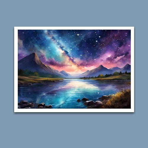 Greeting Card - Cosmic Night - Premium Greeting Card