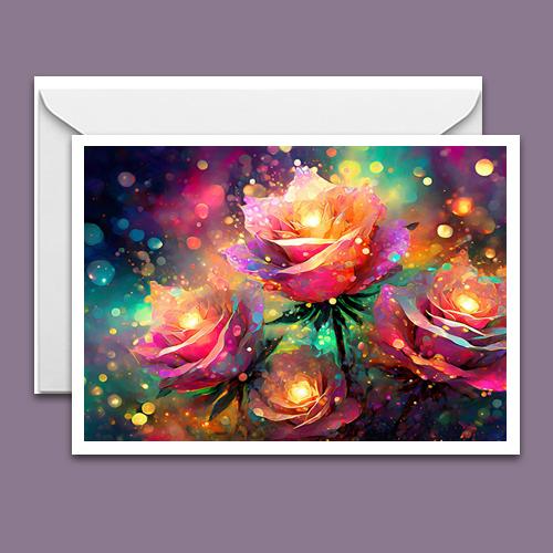 Greeting Card - Roses of Infinity - Premium Greeting Card