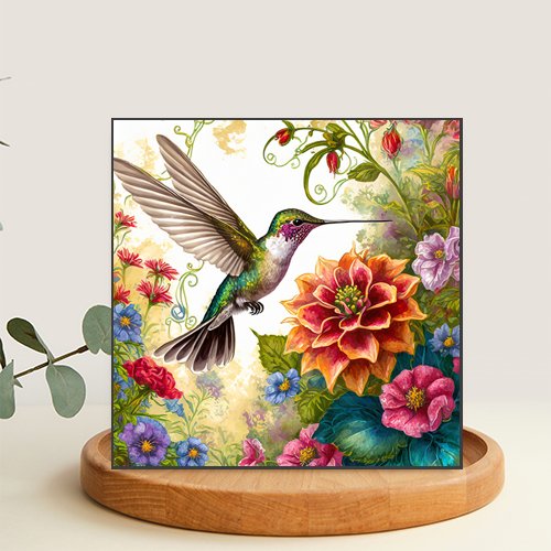 Hummingbird Garden - Art Print - Metal Poster - Canvas Wrap - Premium Framed Art Print