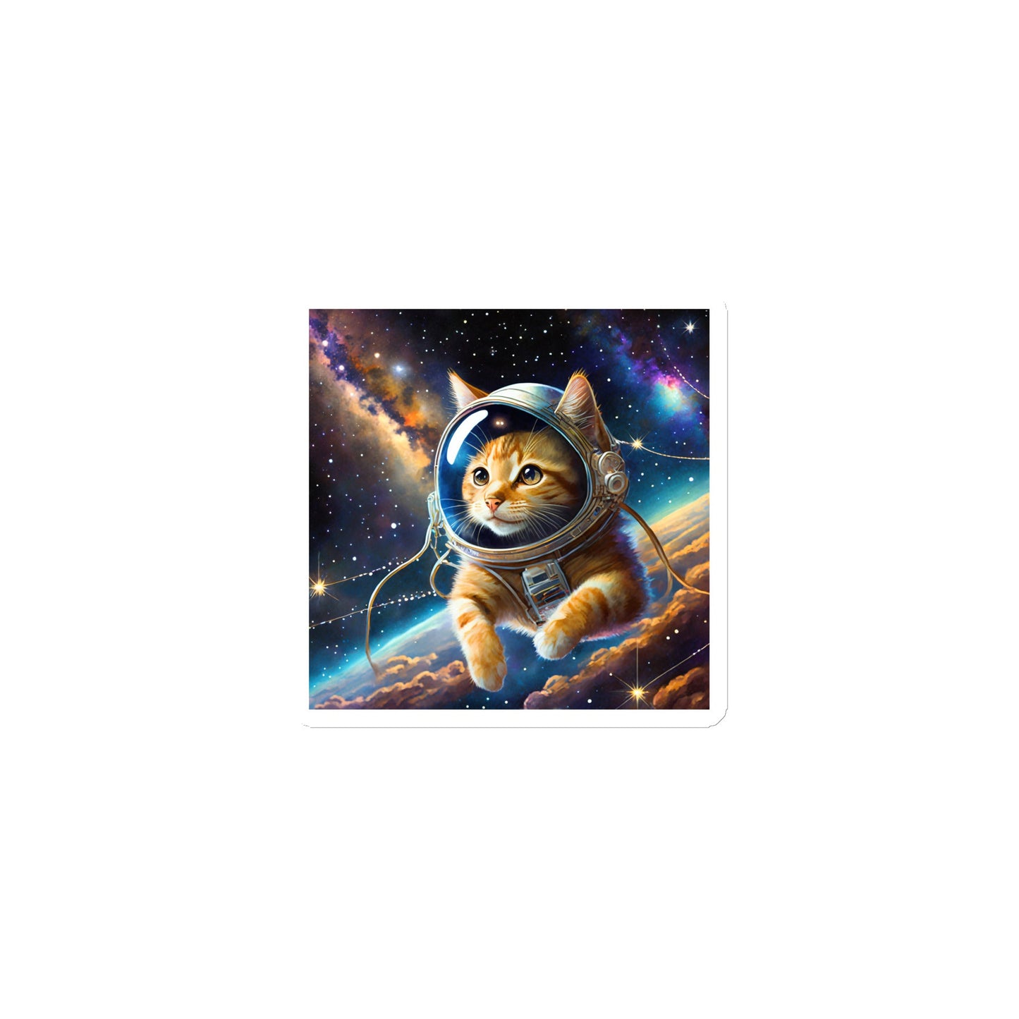 Space Kitty - Orange Tabby - Magnet - Premium Magnet