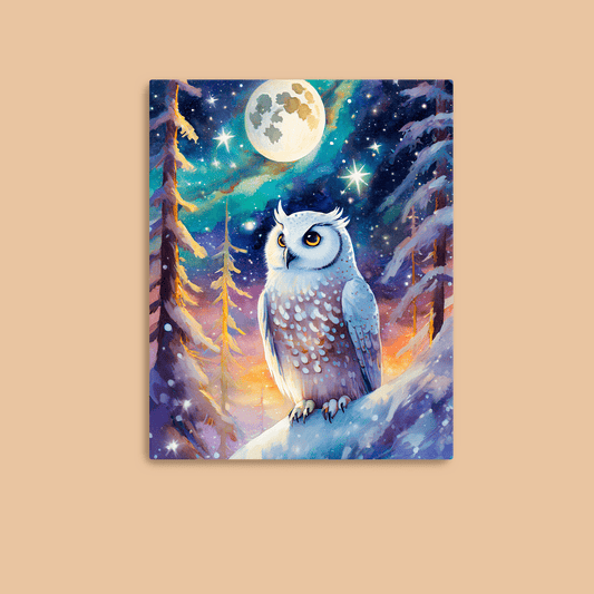 Cosmic Owl - Metal Poster - Premium Metal Poster