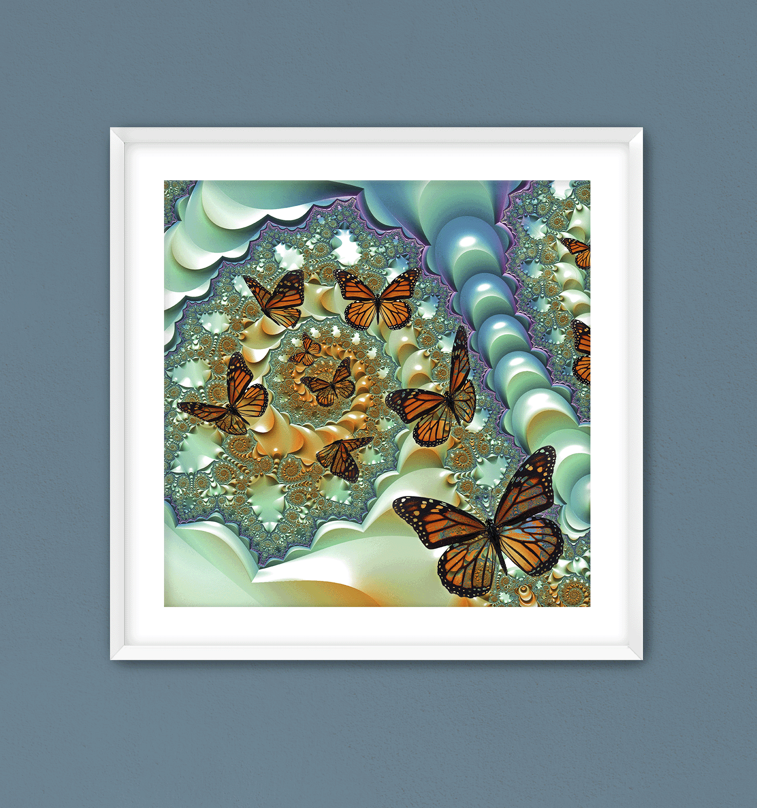Fractal Butterflies - Art Print - Framed - Premium Framed Art Print