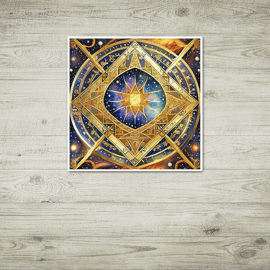 Sun Tesseract - Art Print - Unframed - Premium Unframed Art Print