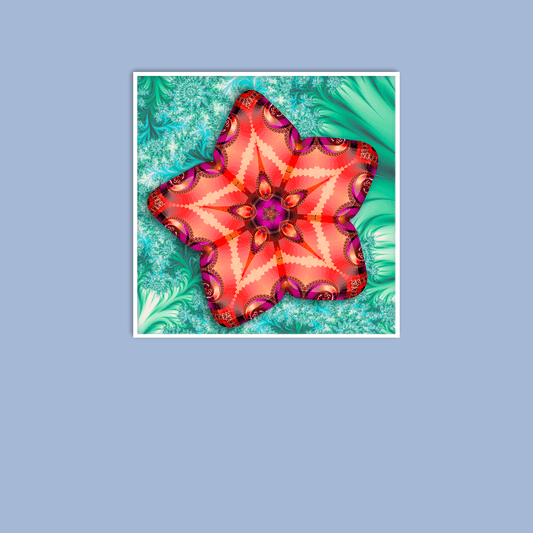 Tropical Flower Fractal 1 - Art Print - Unframed - Premium Unframed Art Print