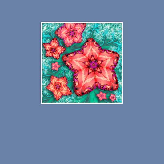 Tropical Flower Fractals 2 - Art Print - Unframed - Premium Unframed Art Print
