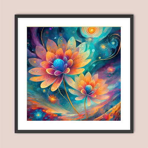 Cosmic Flower Art Collection - Cosmic Art Prints