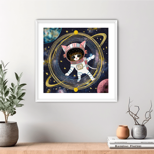 Astro Kitten - Art Print - Metal Poster - Canvas Wrap - Premium Framed Art Print