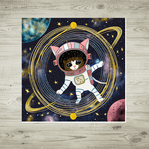 Astro Kitten - Art Print - Metal Poster - Canvas Wrap - Premium Framed Art Print