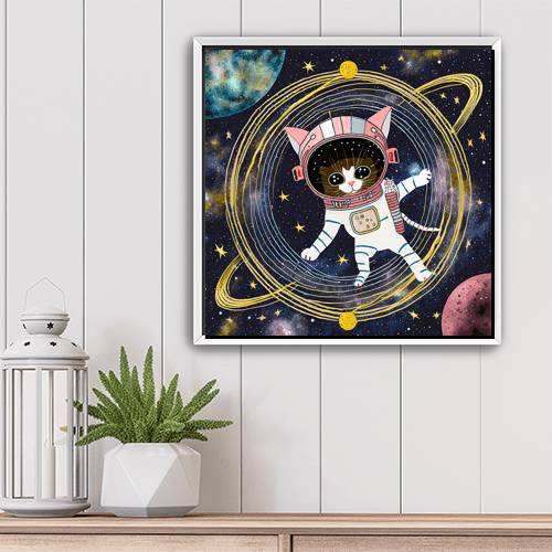 Astro Kitten - Art Print - Metal Poster - Canvas Wrap - Premium Framed Art Print