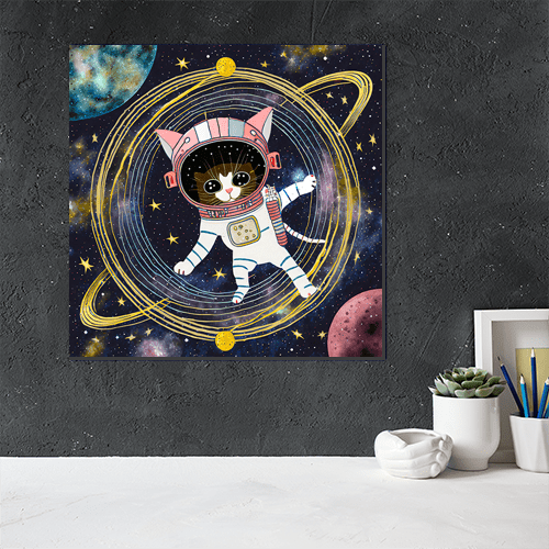 Astro Kitten - Art Print - Metal Poster - Canvas Wrap - Premium Framed Art Print