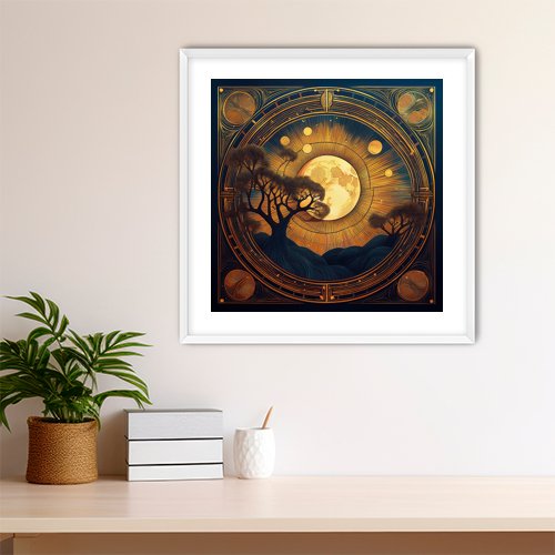 Autumn Moon - Art Print - Metal Poster - Canvas Wrap - Premium Framed Art Print