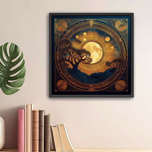 Autumn Moon - Art Print - Metal Poster - Canvas Wrap - Premium Framed Art Print