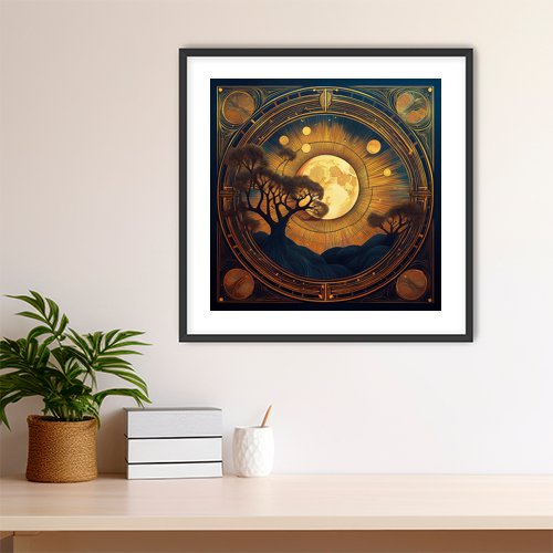 Autumn Moon - Art Print - Metal Poster - Canvas Wrap - Premium Framed Art Print