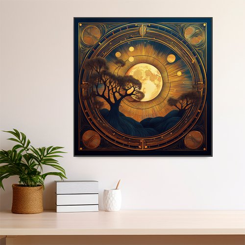 Autumn Moon - Art Print - Metal Poster - Canvas Wrap - Premium Framed Art Print