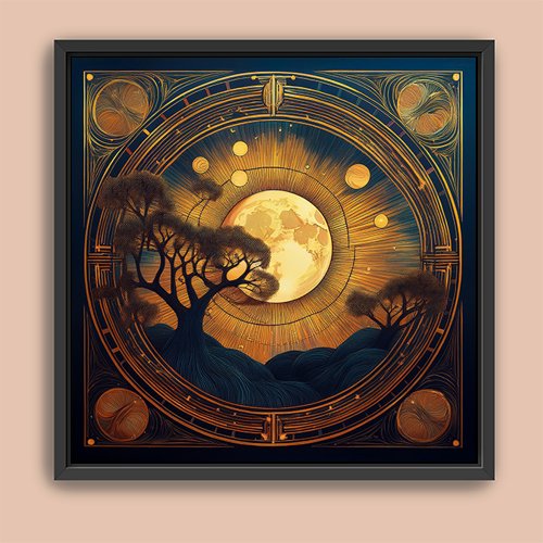 Autumn Moon - Art Print - Metal Poster - Canvas Wrap - Premium Framed Art Print