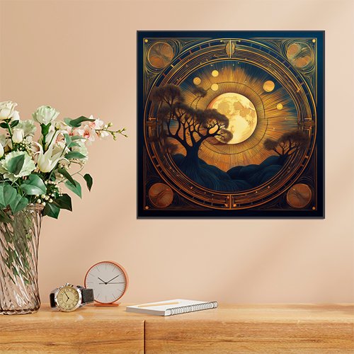 Autumn Moon - Art Print - Metal Poster - Canvas Wrap - Premium Framed Art Print