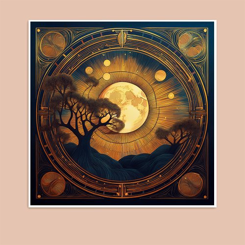 Autumn Moon - Art Print - Metal Poster - Canvas Wrap - Premium Framed Art Print