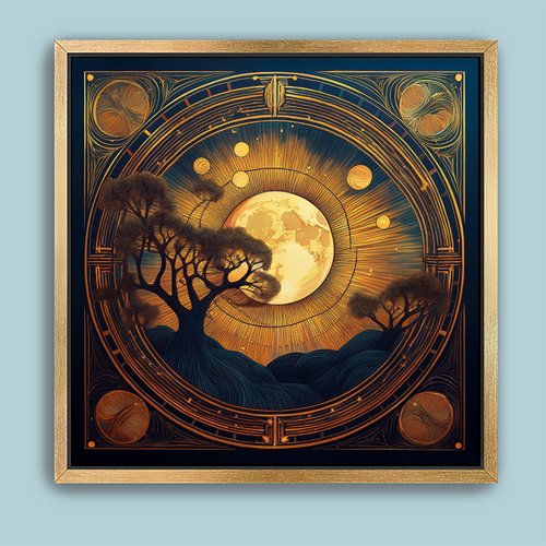 Autumn Moon - Art Print - Metal Poster - Canvas Wrap - Premium Framed Art Print