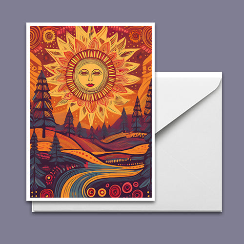 Greeting Card - Autumn Sun - Premium Greeting Card