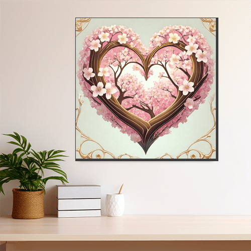 Blossoming Heart - Art Print - Metal Poster - Canvas Wrap - Premium Framed Art Print