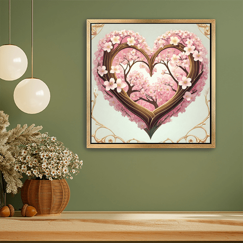 Blossoming Heart - Art Print - Metal Poster - Canvas Wrap - Premium Framed Art Print