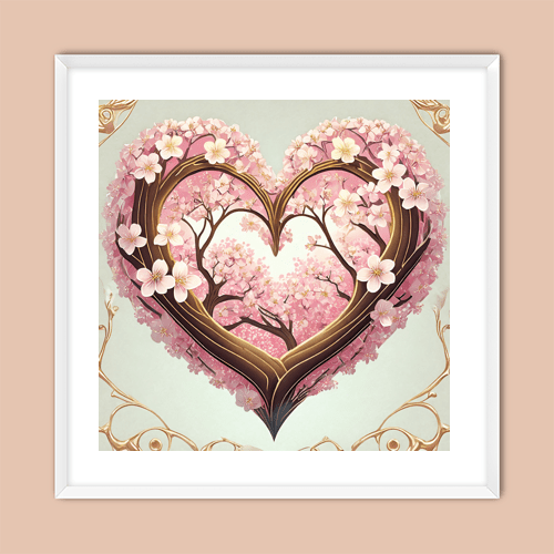 Blossoming Heart - Art Print - Metal Poster - Canvas Wrap - Premium Framed Art Print