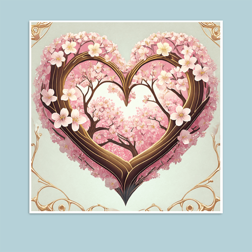 Blossoming Heart - Art Print - Metal Poster - Canvas Wrap - Premium Framed Art Print