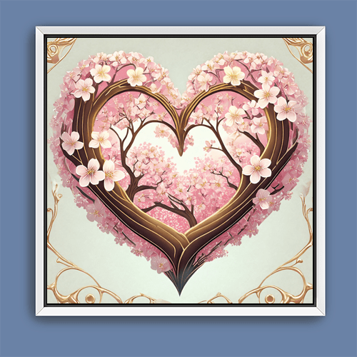 Blossoming Heart - Art Print - Metal Poster - Canvas Wrap - Premium Framed Art Print