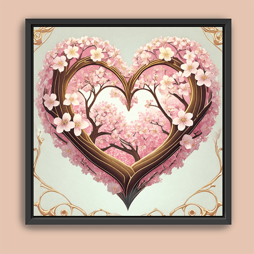 Blossoming Heart - Art Print - Metal Poster - Canvas Wrap - Premium Framed Art Print