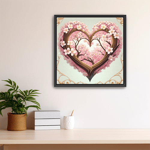 Blossoming Heart - Art Print - Metal Poster - Canvas Wrap - Premium Framed Art Print