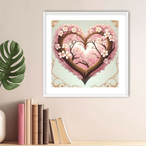 Blossoming Heart - Art Print - Metal Poster - Canvas Wrap - Premium Framed Art Print