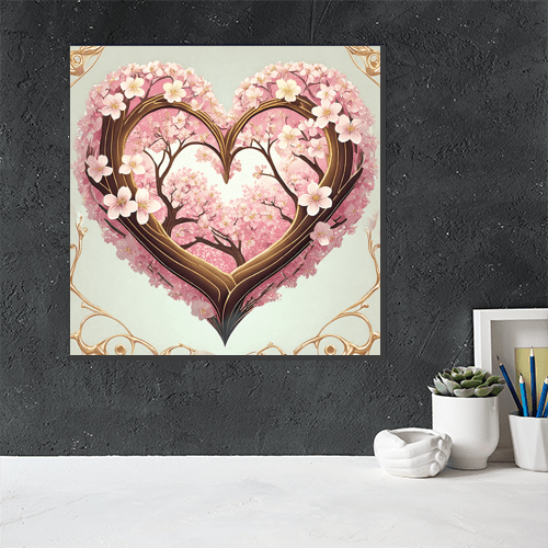 Blossoming Heart - Art Print - Metal Poster - Canvas Wrap - Premium Framed Art Print