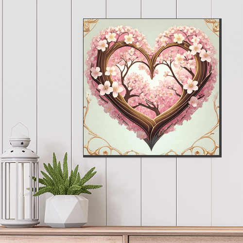 Blossoming Heart - Art Print - Metal Poster - Canvas Wrap - Premium Framed Art Print