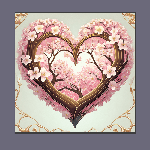 Blossoming Heart - Art Print - Metal Poster - Canvas Wrap - Premium Framed Art Print