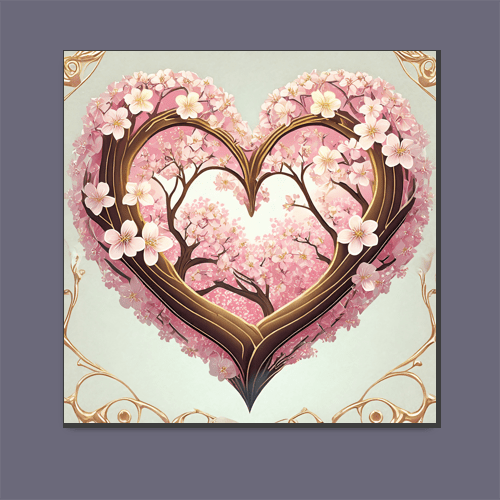 Blossoming Heart - Art Print - Metal Poster - Canvas Wrap - Premium Framed Art Print