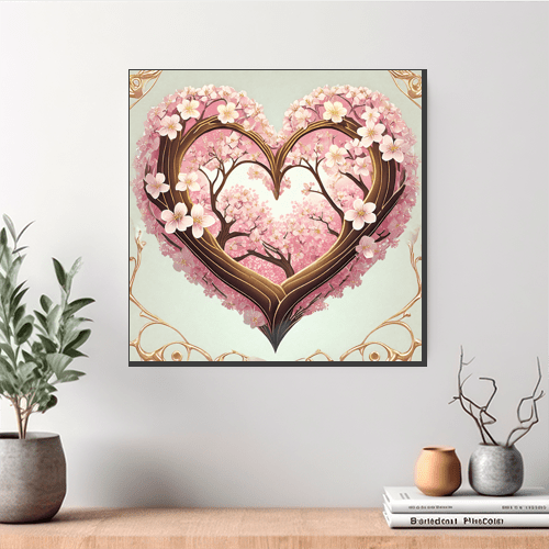 Blossoming Heart - Art Print - Metal Poster - Canvas Wrap - Premium Framed Art Print