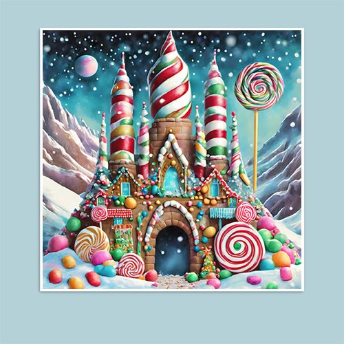 Candy Cane Castle - Art Print - Metal Poster - Canvas Wrap - Premium Framed Art Print