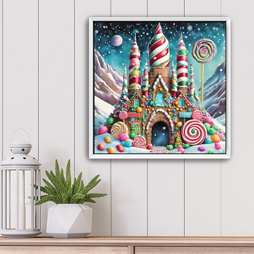 Candy Cane Castle - Art Print - Metal Poster - Canvas Wrap - Premium Framed Art Print