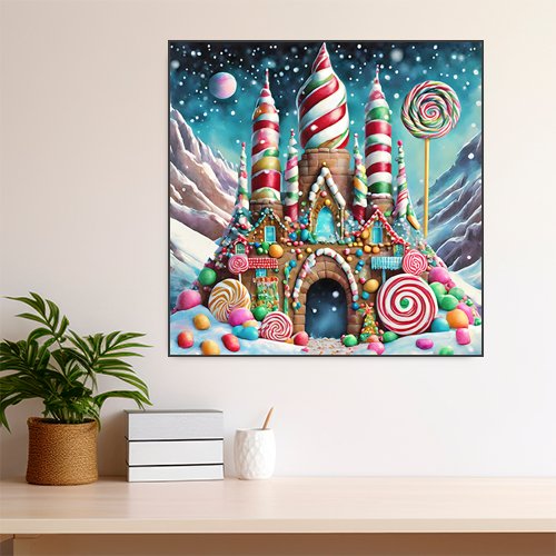 Candy Cane Castle - Art Print - Metal Poster - Canvas Wrap - Premium Framed Art Print