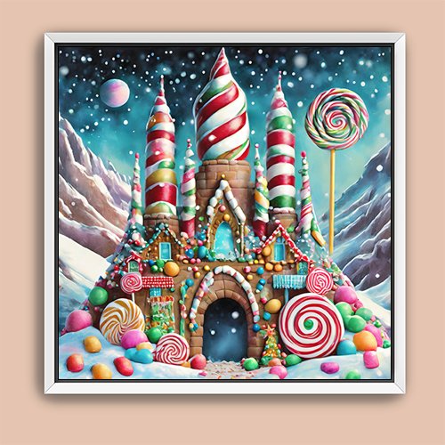 Candy Cane Castle - Art Print - Metal Poster - Canvas Wrap - Premium Framed Art Print