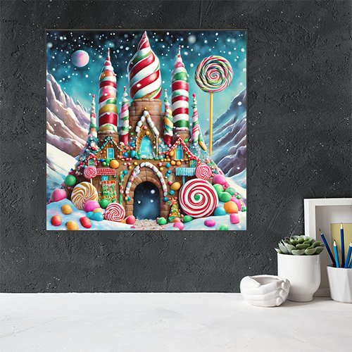 Candy Cane Castle - Art Print - Metal Poster - Canvas Wrap - Premium Framed Art Print