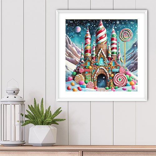 Candy Cane Castle - Art Print - Metal Poster - Canvas Wrap - Premium Framed Art Print