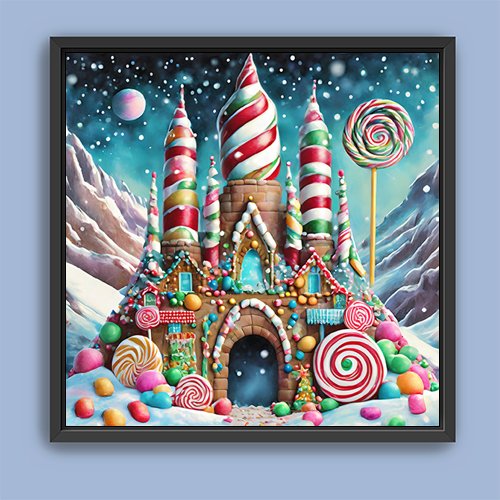 Candy Cane Castle - Art Print - Metal Poster - Canvas Wrap - Premium Framed Art Print