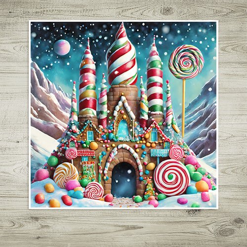 Candy Cane Castle - Art Print - Metal Poster - Canvas Wrap - Premium Framed Art Print