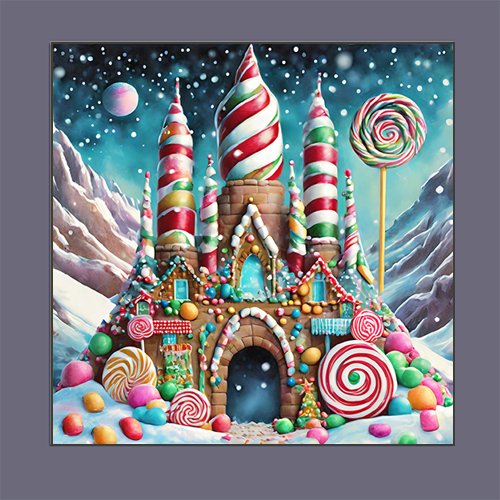 Candy Cane Castle - Art Print - Metal Poster - Canvas Wrap - Premium Framed Art Print