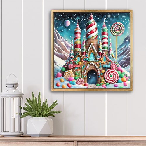 Candy Cane Castle - Art Print - Metal Poster - Canvas Wrap - Premium Framed Art Print