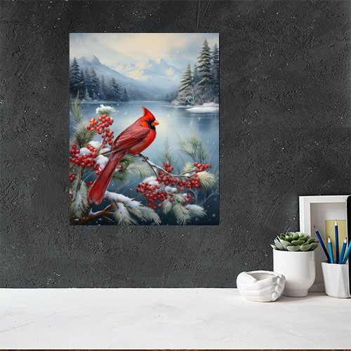 Cardinal Beauty - Art Print - Metal Poster - Canvas Wrap - Premium Framed Art Print