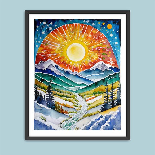 Celebrate the Solstice - Art Print - Metal Poster - Canvas Wrap - Premium Framed Art Print