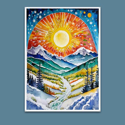 Celebrate the Solstice - Art Print - Metal Poster - Canvas Wrap - Premium Framed Art Print